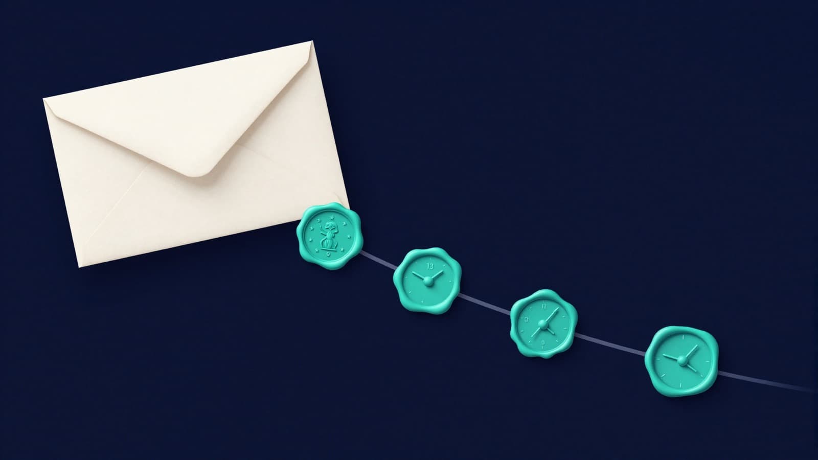 Editorial cover artwork of a glowing portal with floating request cards, the request-to-quote loop as the marketplace primitive nobody designs.