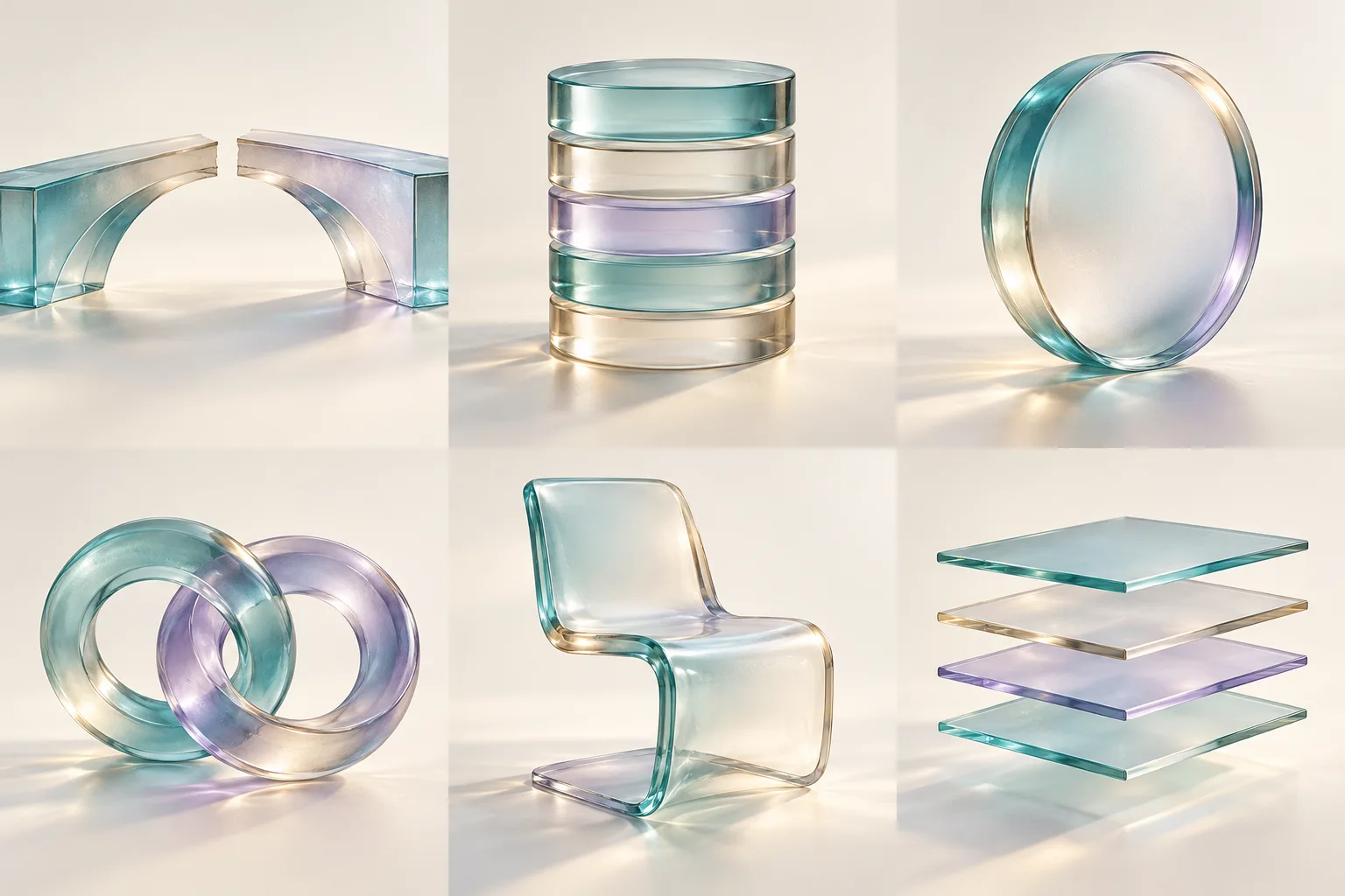 Editorial illustration: two interlocking glass rings.